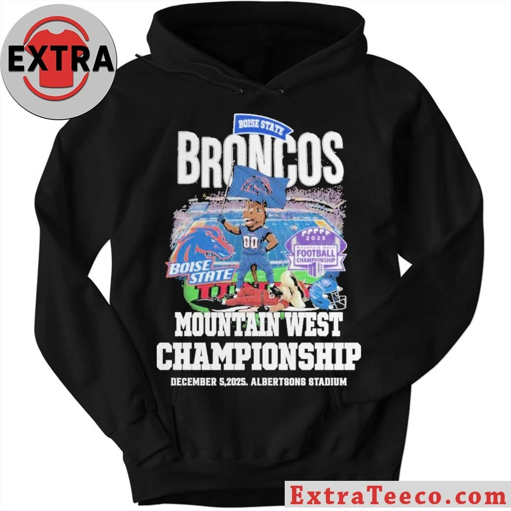 Official Boise State Broncos Mountain West Conference Championship December 5 2025 Albertsons Stadium Beat UNLV Shirt