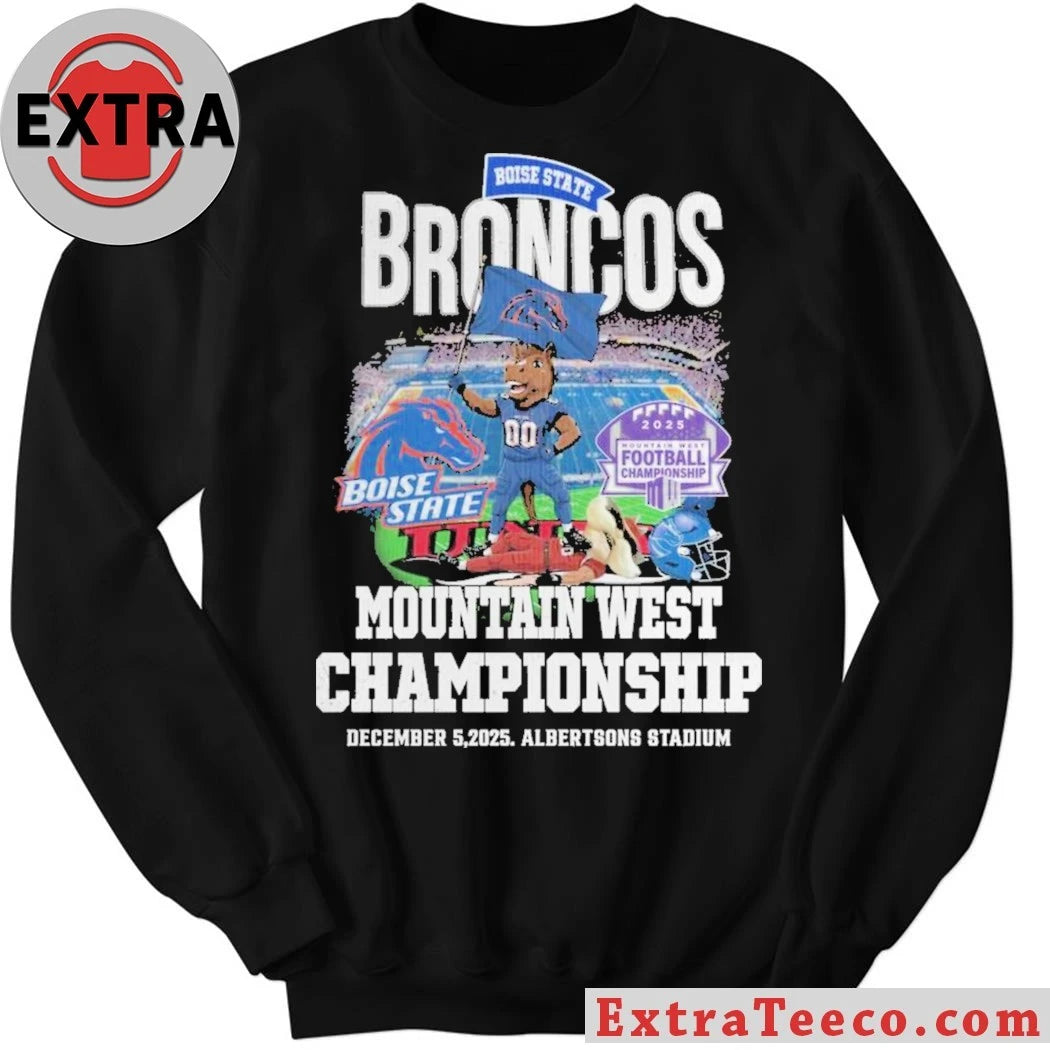 Official Boise State Broncos Mountain West Conference Championship December 5 2025 Albertsons Stadium Beat UNLV Shirt