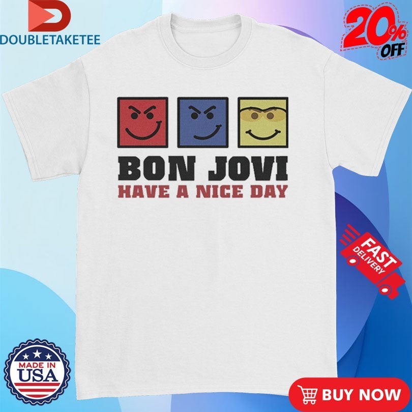 Official Bon Jovi Have A Nice Day Album Faces Shirts