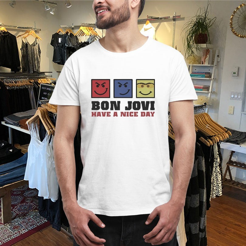Official Bon Jovi Have A Nice Day Album Faces Shirts