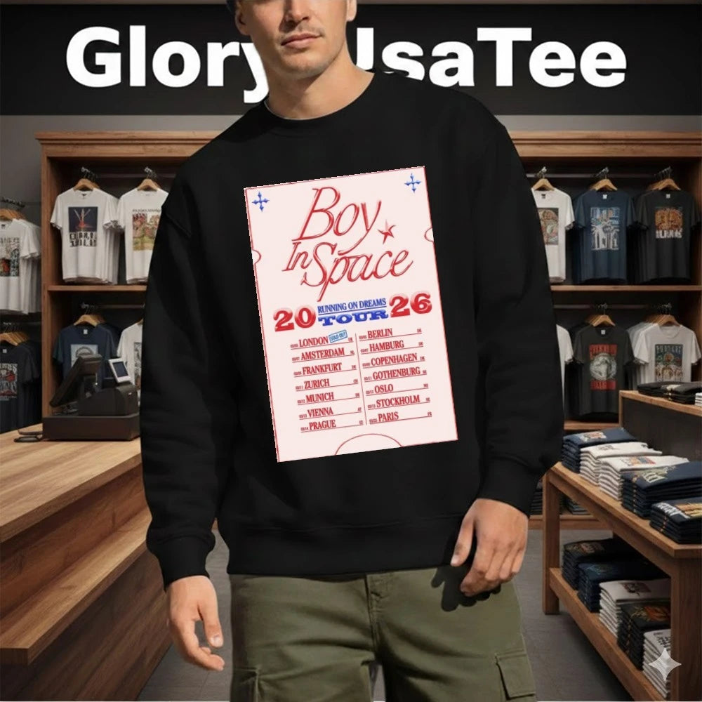 Official Boy In Space Running On Dreams Tour 2026 Poster Shirt