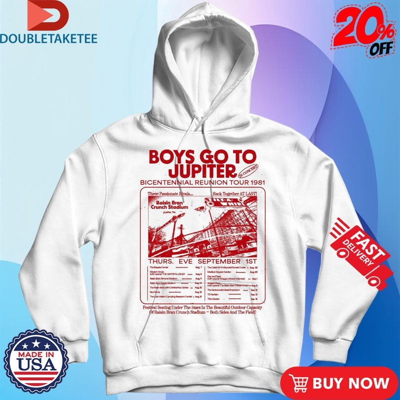 Official Boys Go To Jupiter In Concert Bicentennial Reunion Tour 1981 Thurs Eve September Shirts