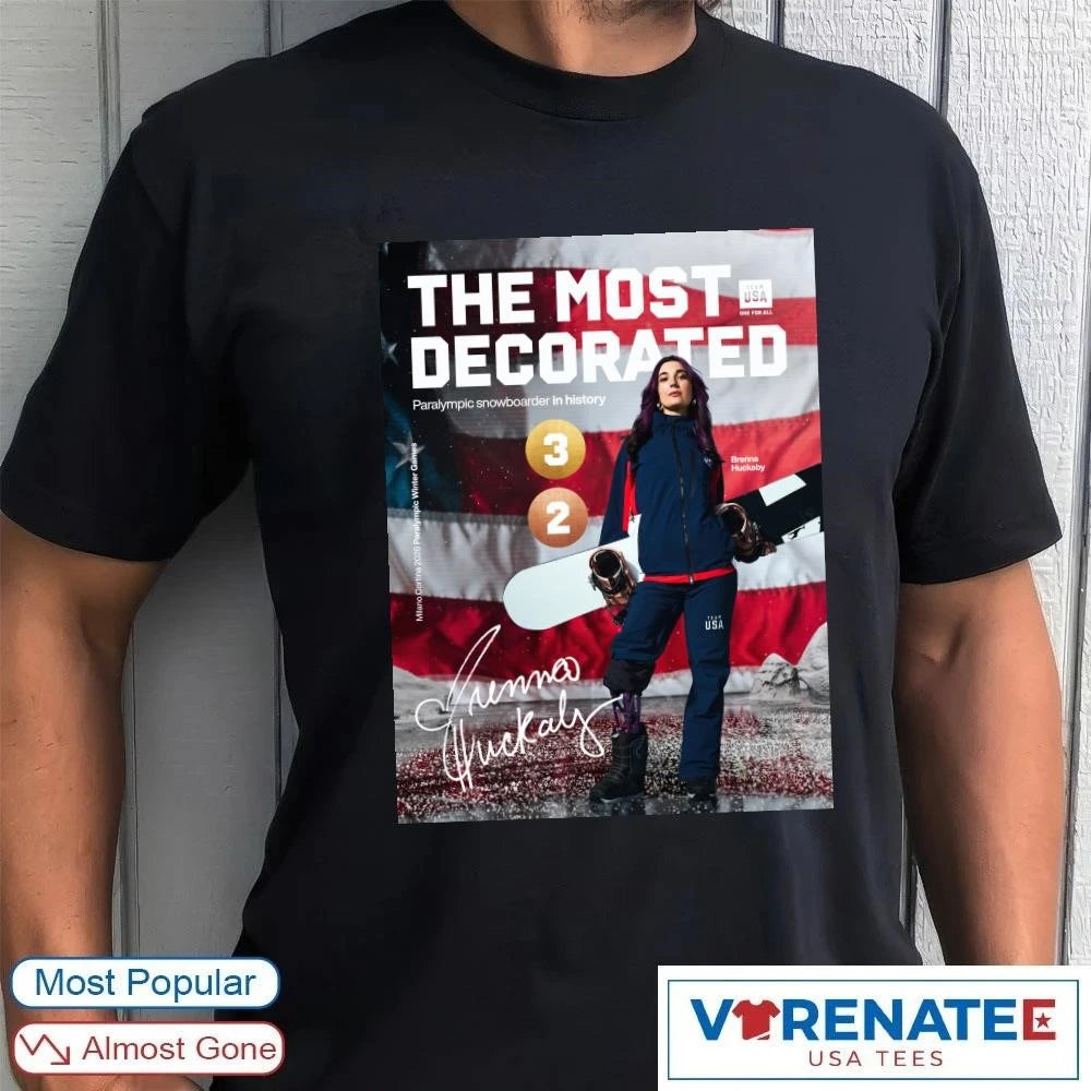 Official Brenna Huckaby The Most Decorated Paralympic Snowboarder In History Signature Poster T-Shirt