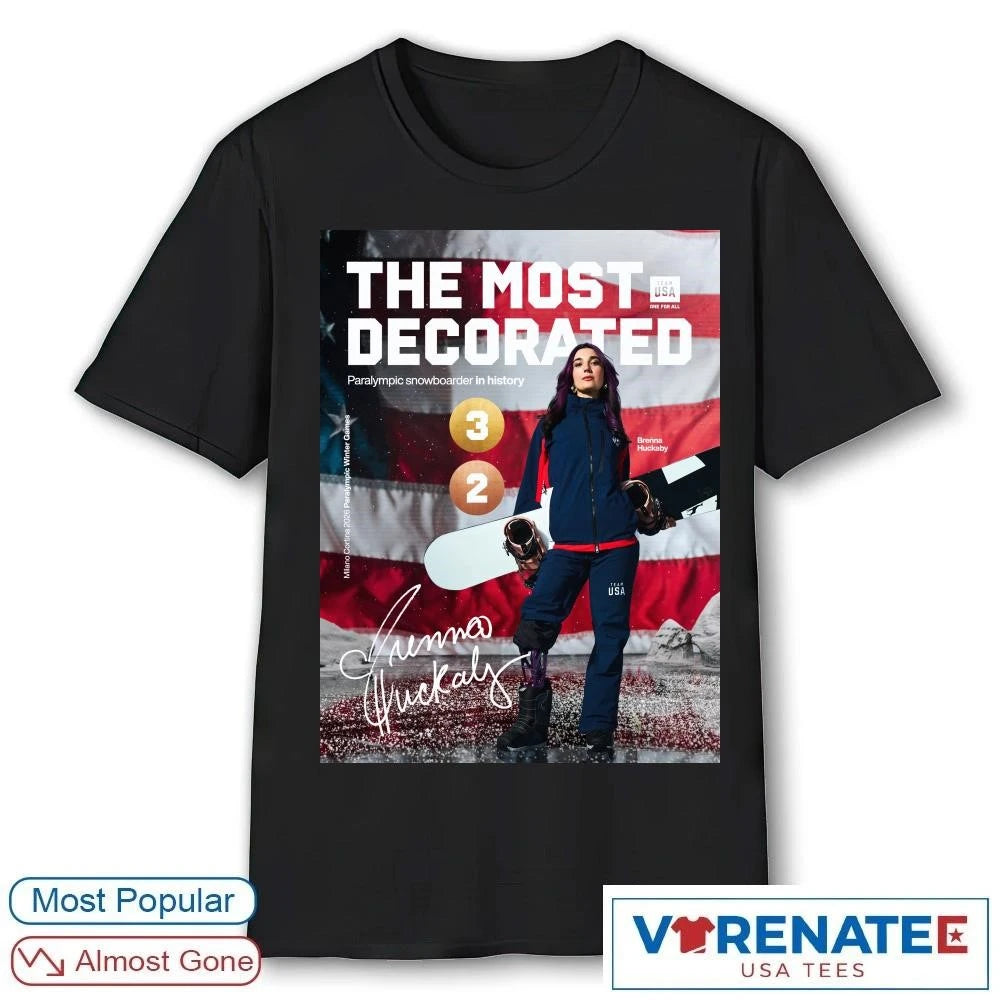 Official Brenna Huckaby The Most Decorated Paralympic Snowboarder In History Signature Poster T-Shirt