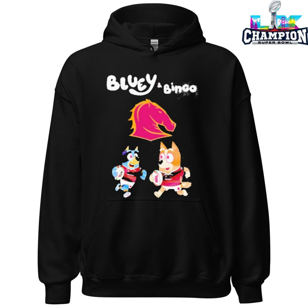 Official Brisbane Broncos Bluey And Bingo T-shirts