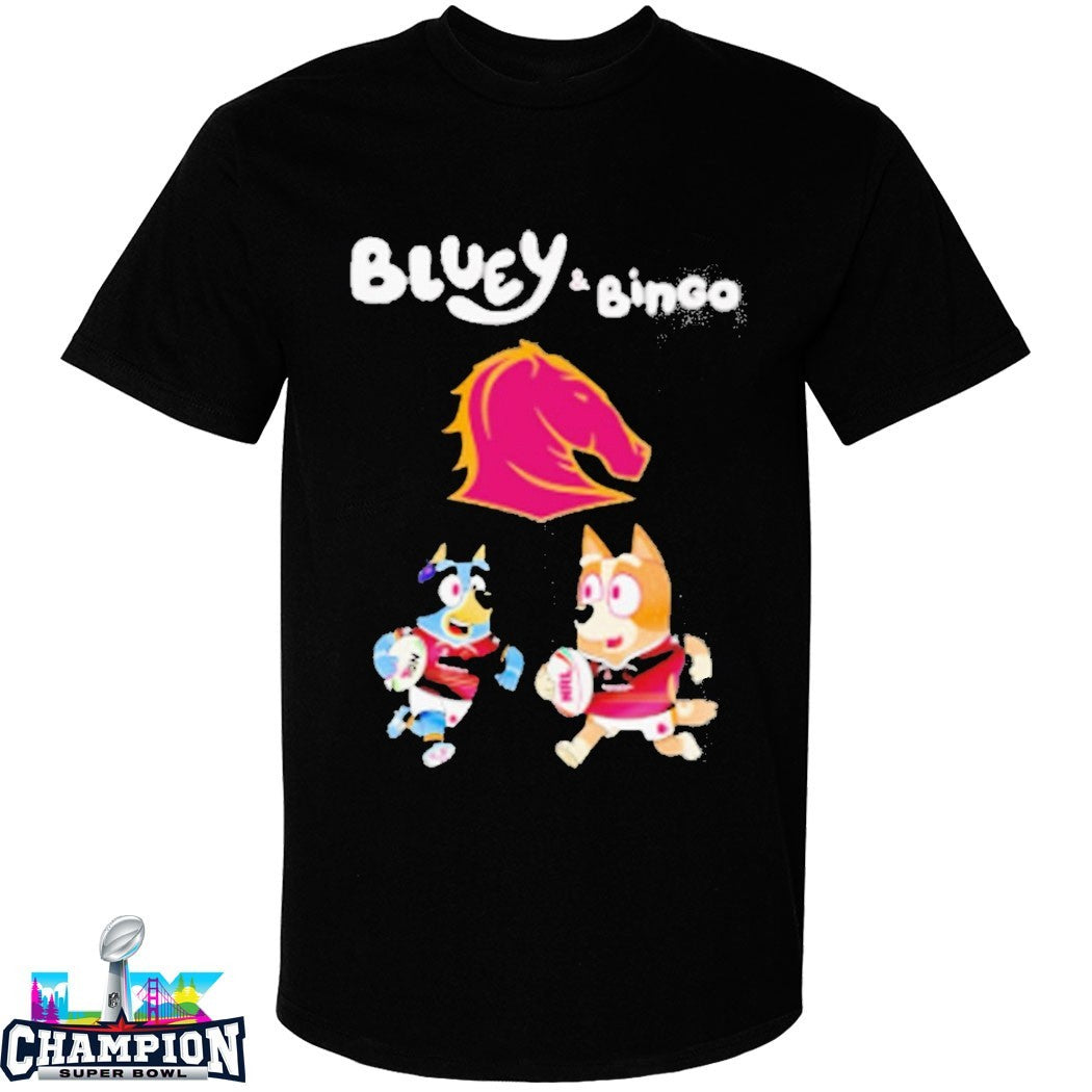 Official Brisbane Broncos Bluey And Bingo T-shirts