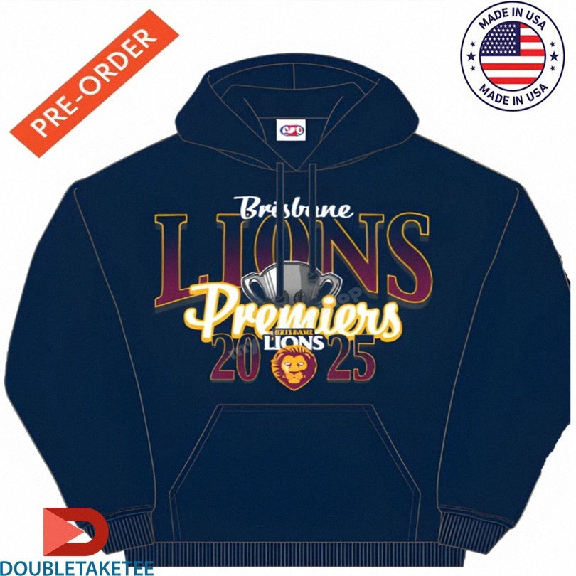Official Brisbane Lions Australia Football League AFL Premiers Cup 2025 Shirts