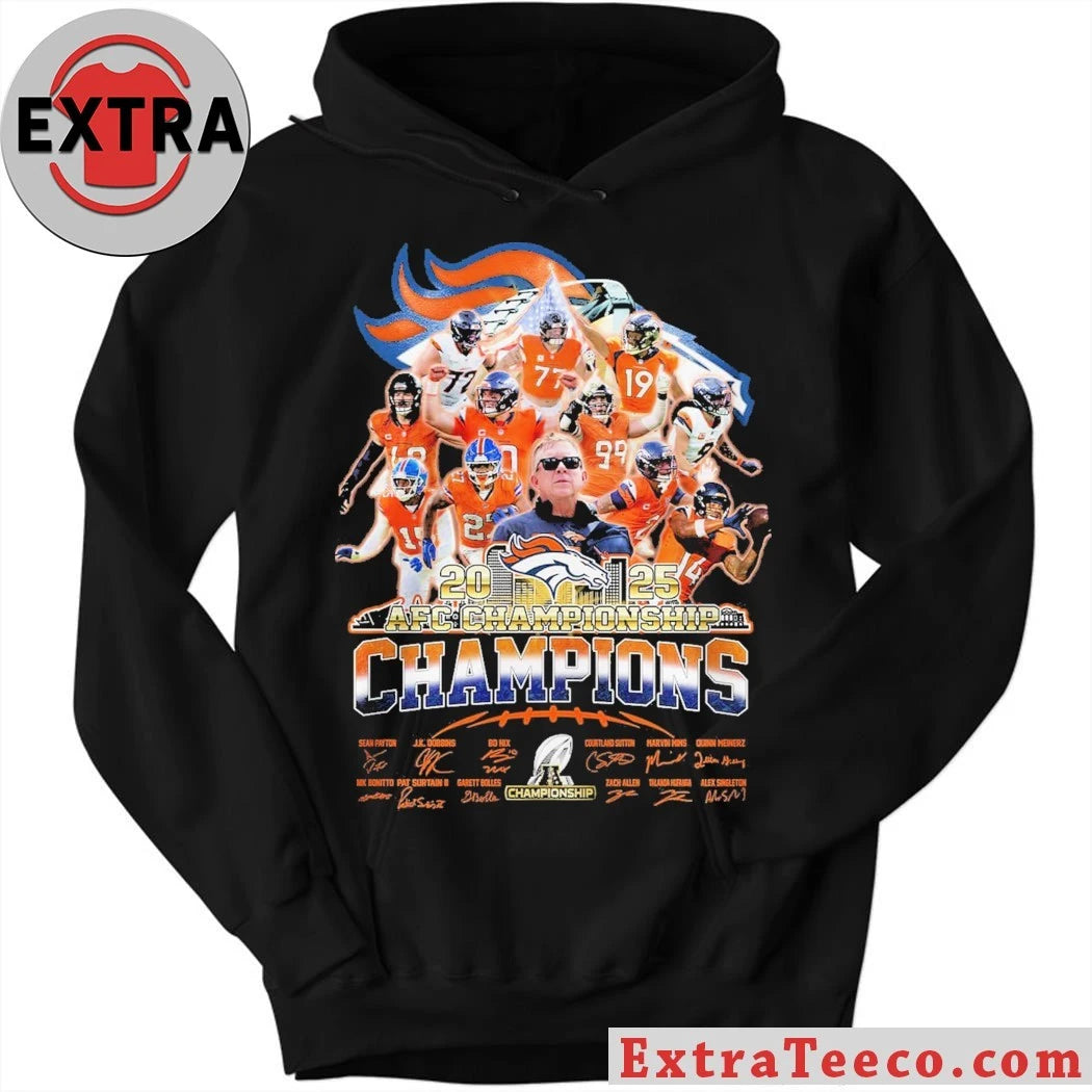 Official Broncos 2025 AFC Championship Champions Signature Shirt