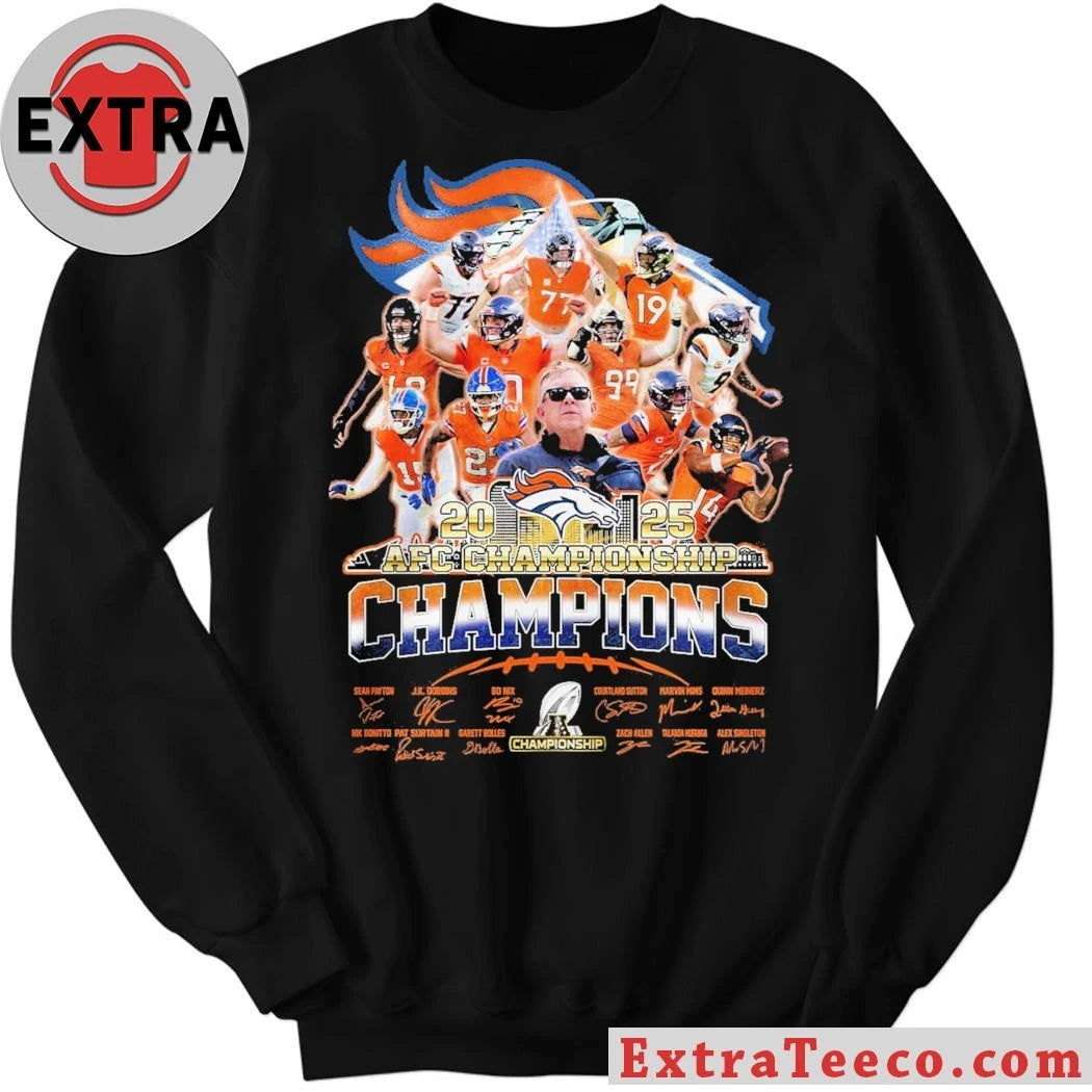 Official Broncos 2025 AFC Championship Champions Signature Shirt
