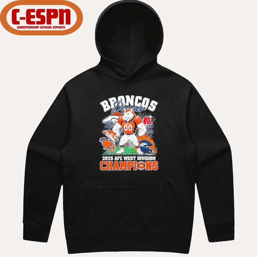 Official Broncos Mascot 2025 AFC West Champions Shirt