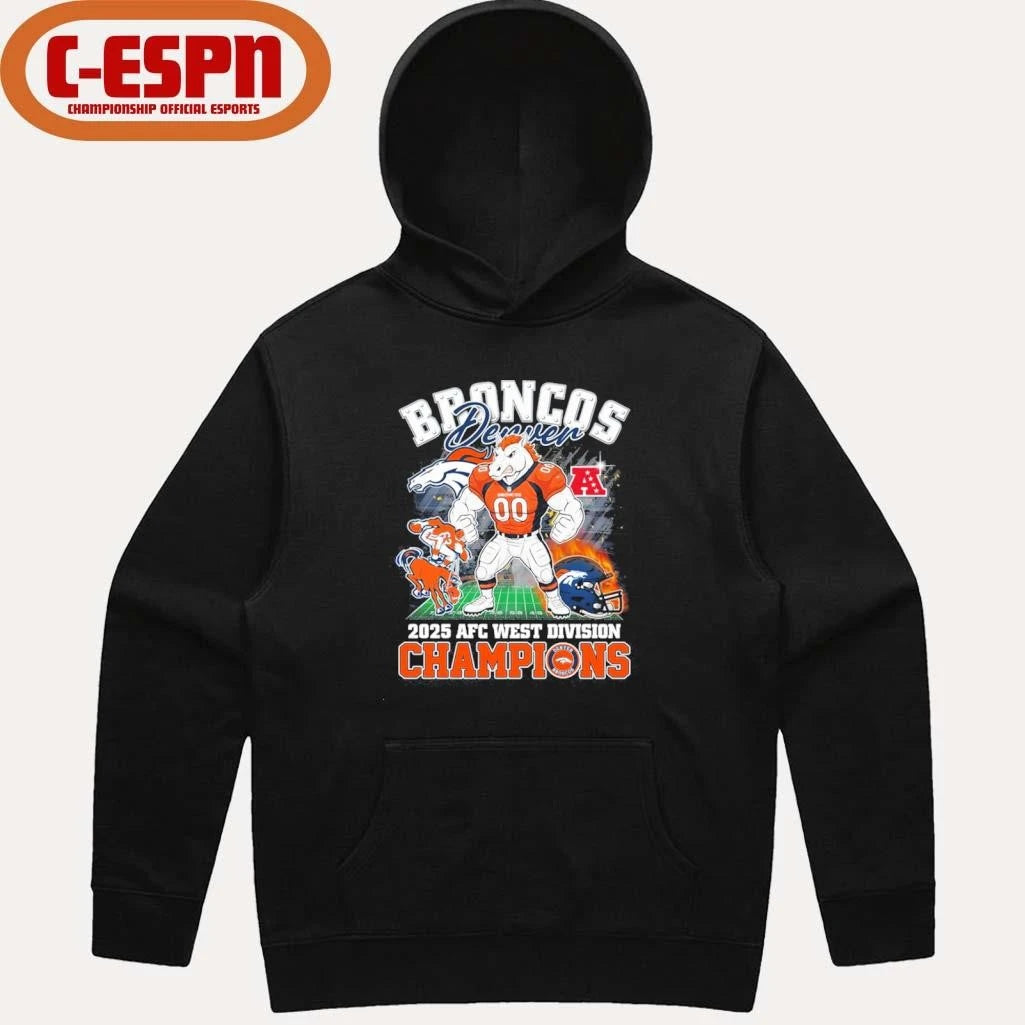 Official Broncos Mascot 2025 AFC West Champions Shirt