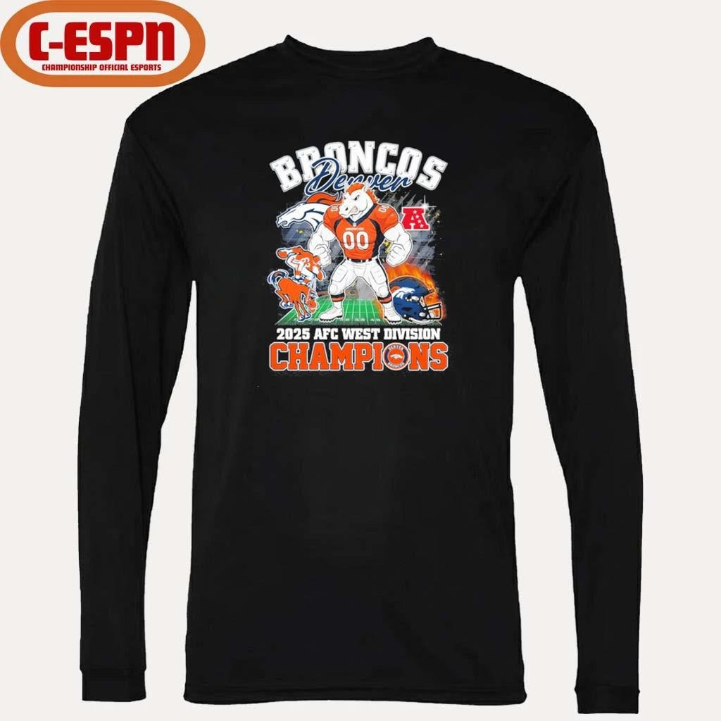 Official Broncos Mascot 2025 AFC West Champions Shirt