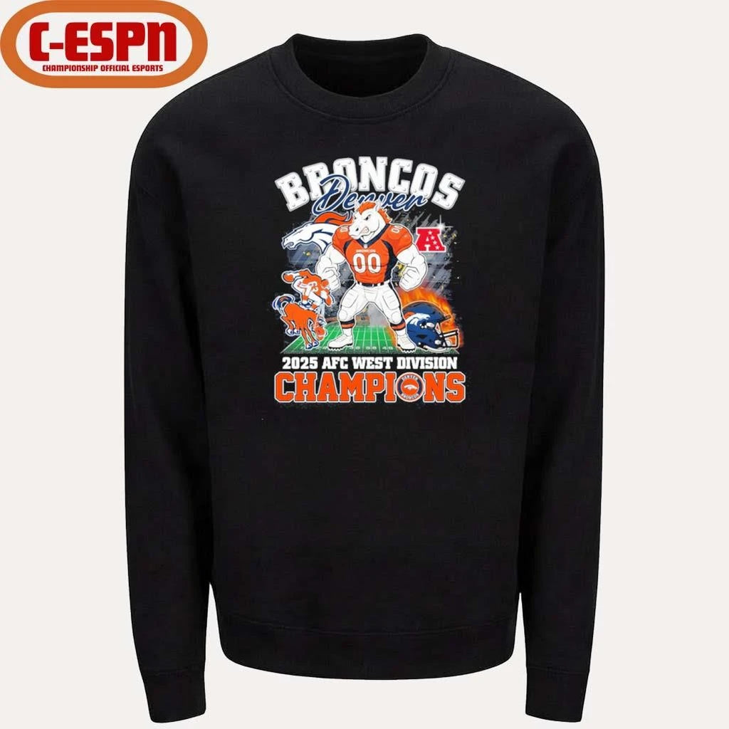 Official Broncos Mascot 2025 AFC West Champions Shirt