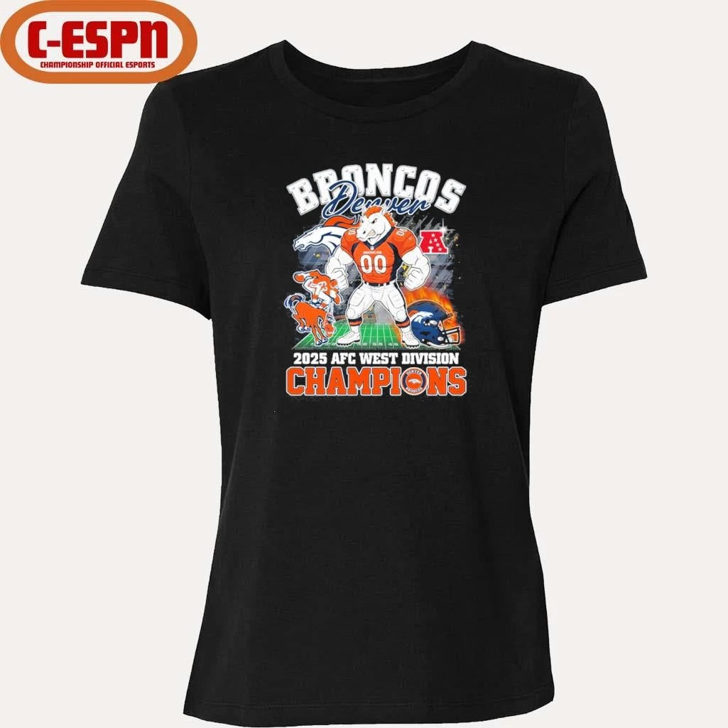 Official Broncos Mascot 2025 AFC West Champions Shirt