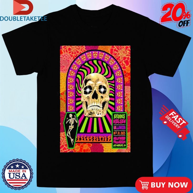 Official Brooks Nielsen Helloween Show Oct 31 2025 Hollywood Palladium Skull Shirts