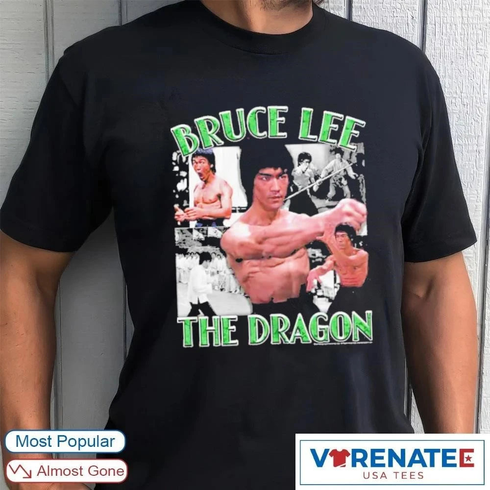 Official Bruce Dragon Lee The Dragon Action Montage 2026 t-shirt