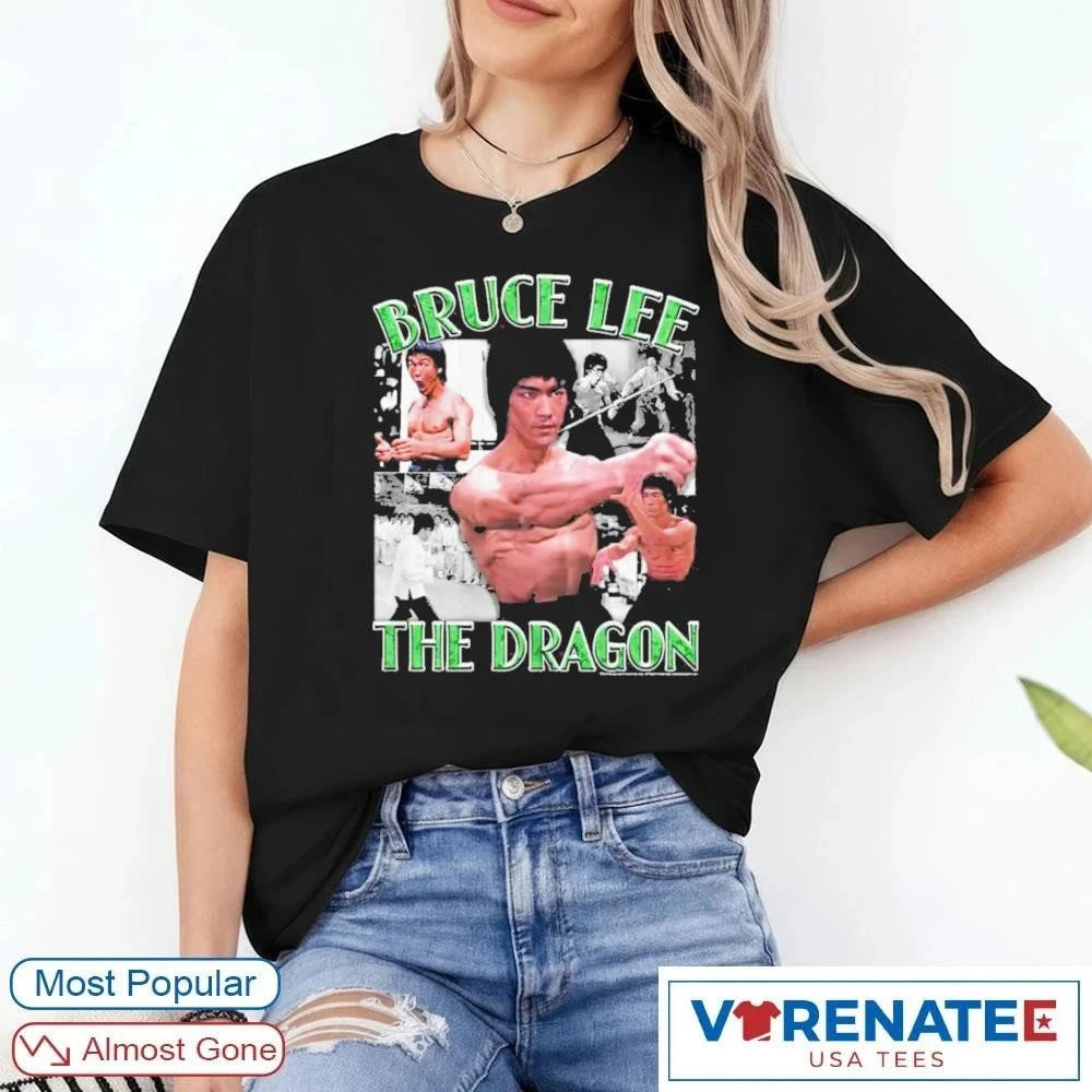 Official Bruce Dragon Lee The Dragon Action Montage 2026 t-shirt