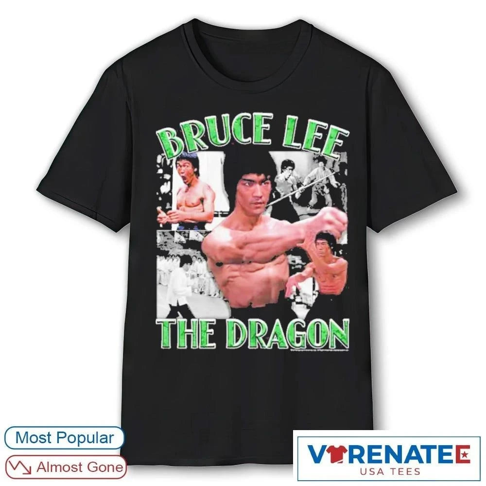 Official Bruce Dragon Lee The Dragon Action Montage 2026 t-shirt