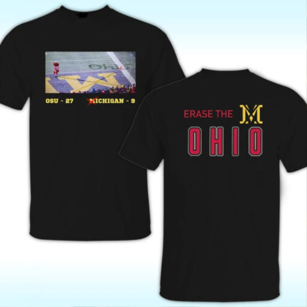 Official Brutus Ohio State Snow Logo Shirt, Erase The Michigan, Ohio State