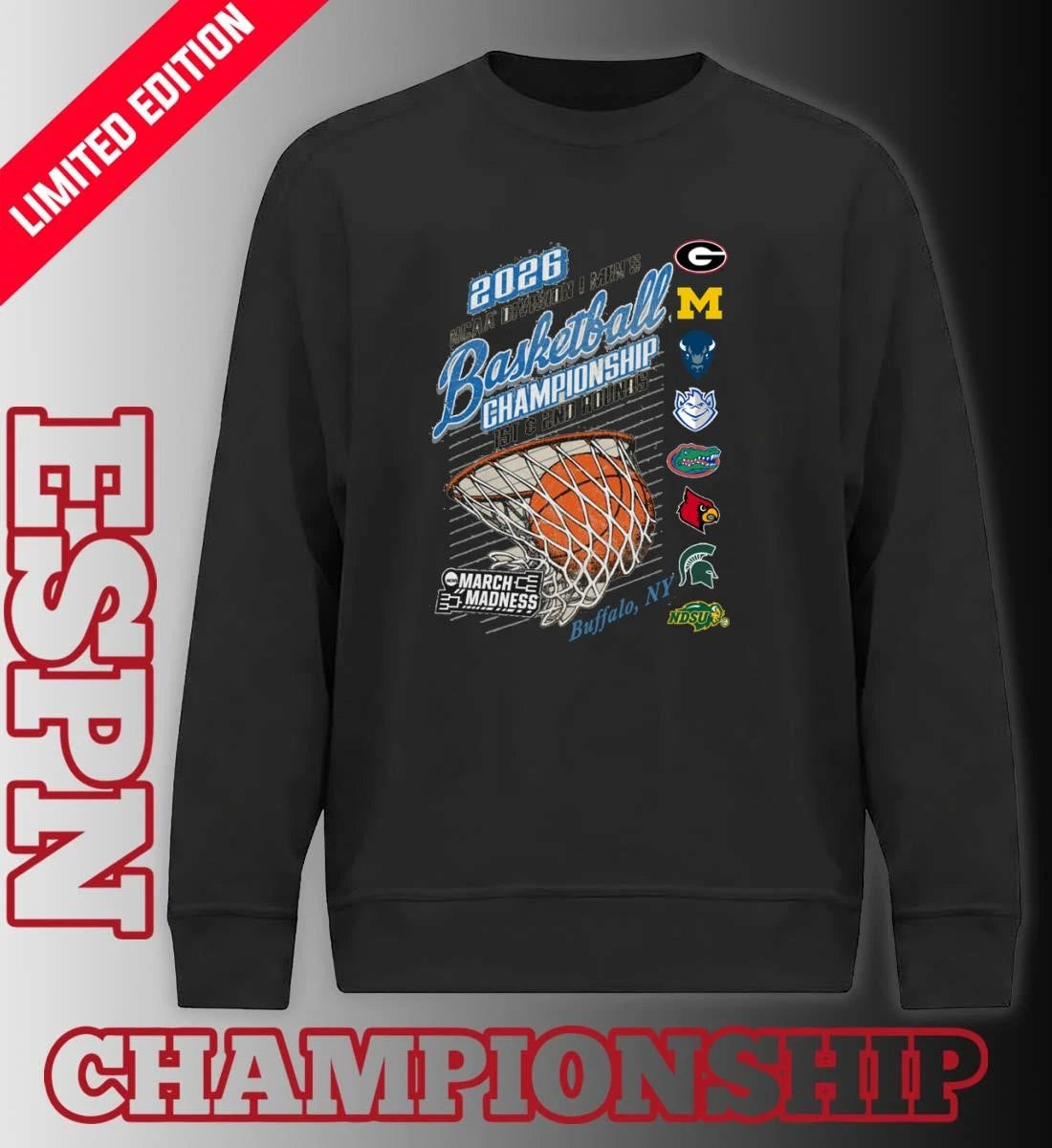Official Buffalo, NY 2026 NCAA DI Men’s Basketball Championship – 1st, 2nd Rounds Shirt