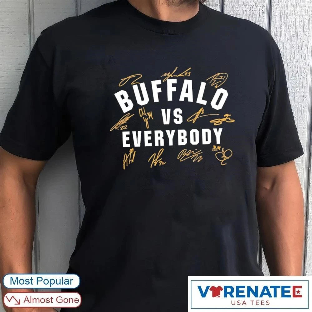 Official Buffalo Sabres Hockey vs Everybody Signatures T-Shirt