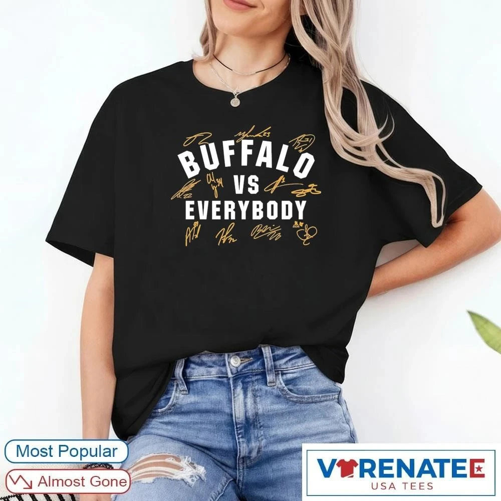 Official Buffalo Sabres Hockey vs Everybody Signatures T-Shirt