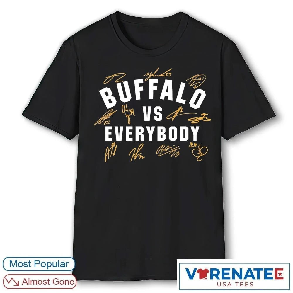 Official Buffalo Sabres Hockey vs Everybody Signatures T-Shirt