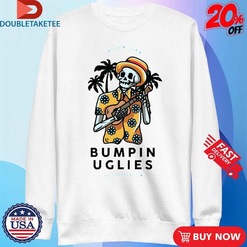 Official Bumpin Uglies Island Time Ukulele Skeleton Guitar Shirts
