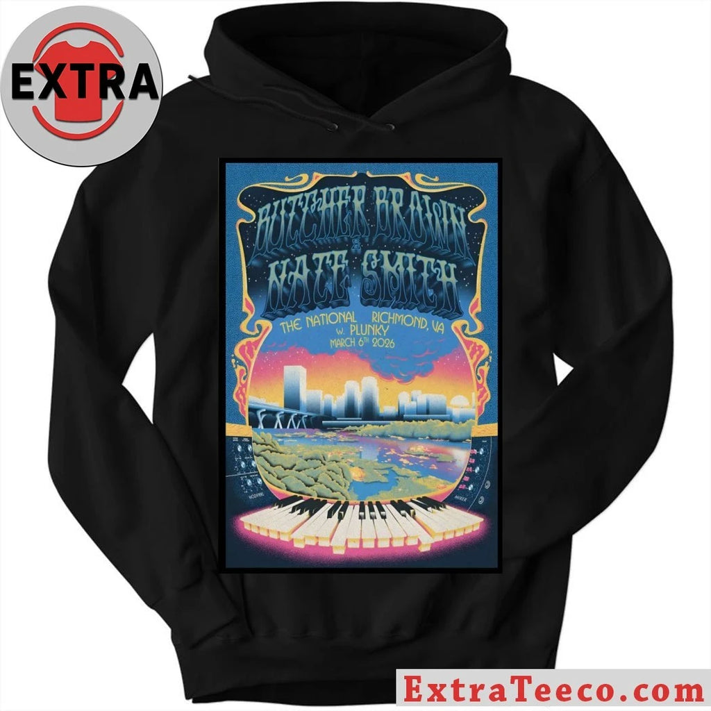 Official Butcher Brown And Nate Smith The National in Richmond VA Mar 6 2026 Poster T-Shirt