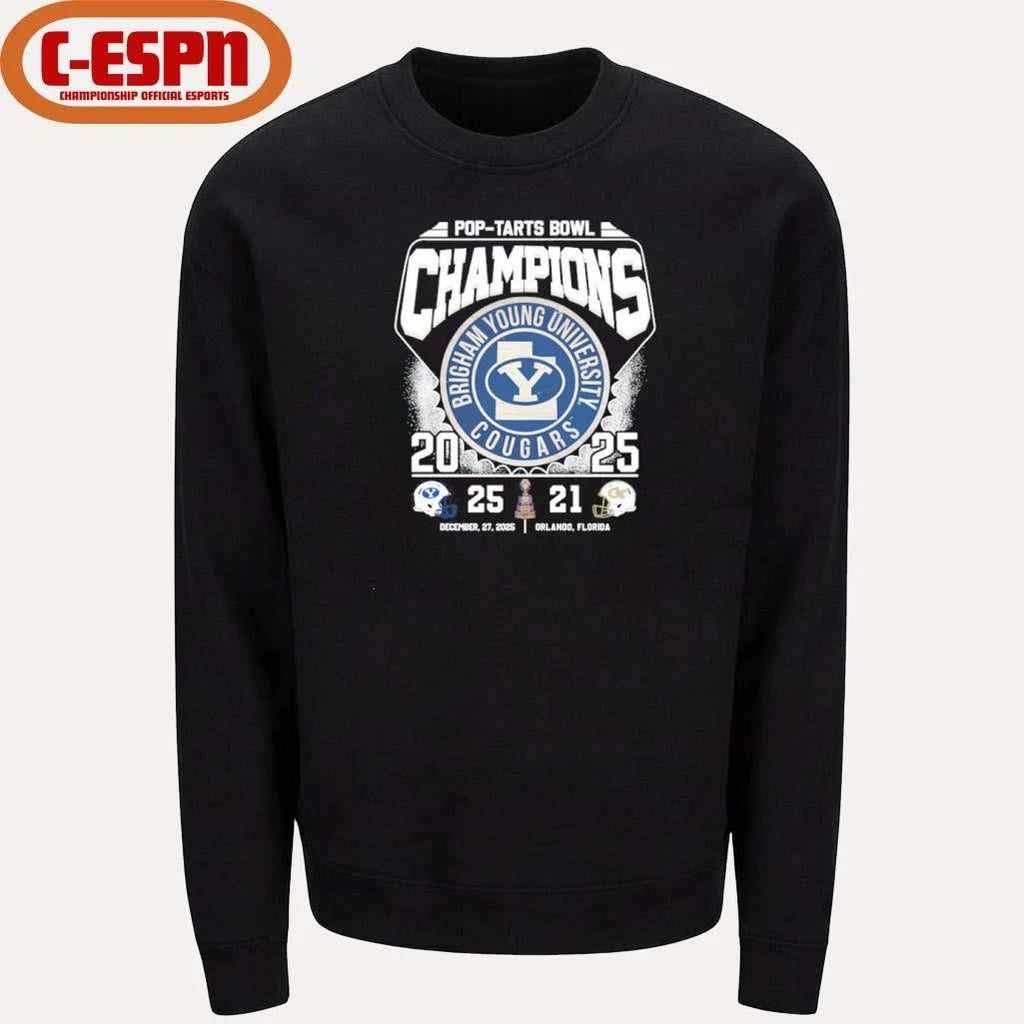 Official Byu Cougars 2025 Pop-Tarts Bowl Champions Vintage Shirt