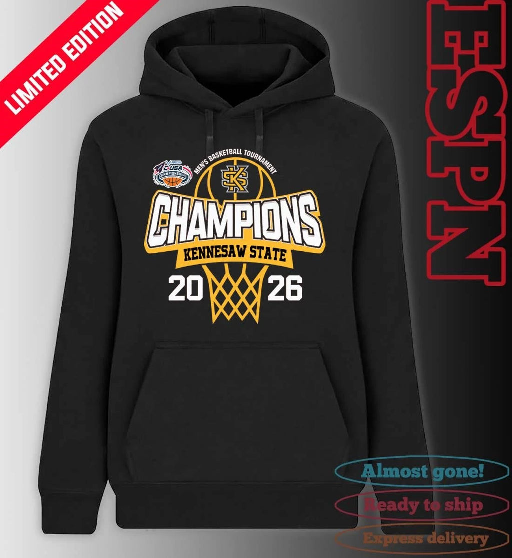 Official C-USA Men’s Basketball Tournament 2026 Champions Kennesaw State Owls T-Shirt