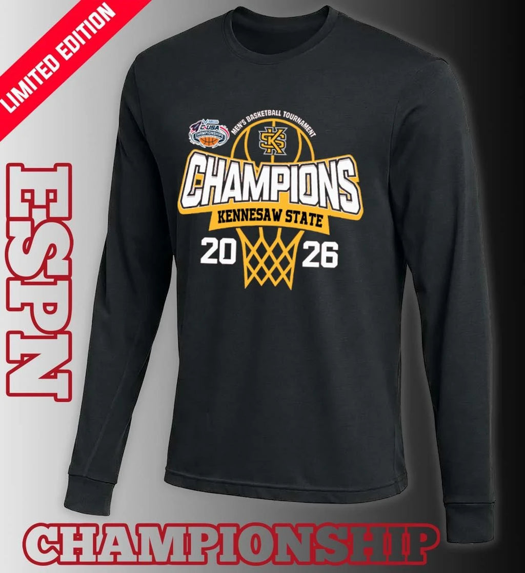 Official C-USA Men’s Basketball Tournament 2026 Champions Kennesaw State Owls T-Shirt