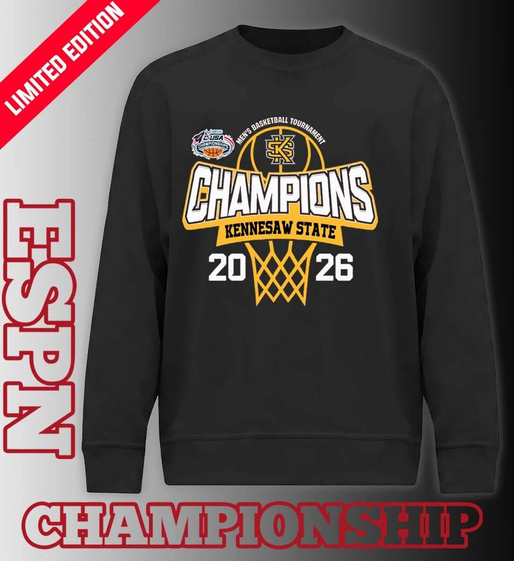 Official C-USA Men’s Basketball Tournament 2026 Champions Kennesaw State Owls T-Shirt