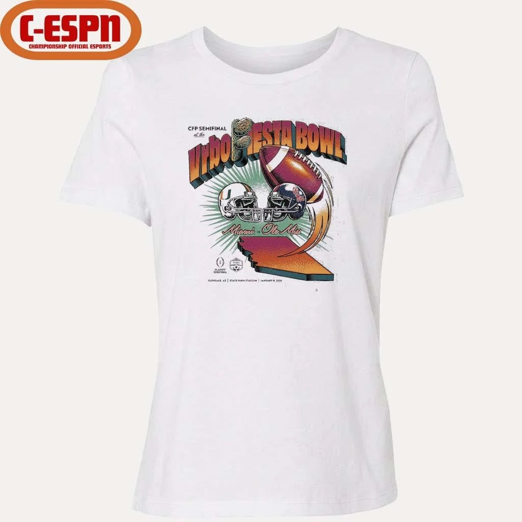 Official CFP 2026 Fiesta Bowl Matchup T-Shirt Ole Miss Vs Miami