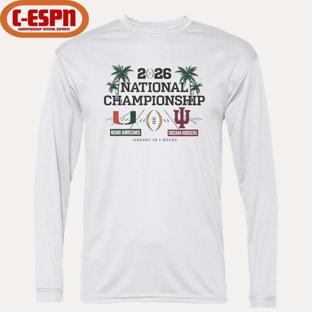 Official CFP Championship Game Matchup Miami Vs Indiana 2026 Shirt