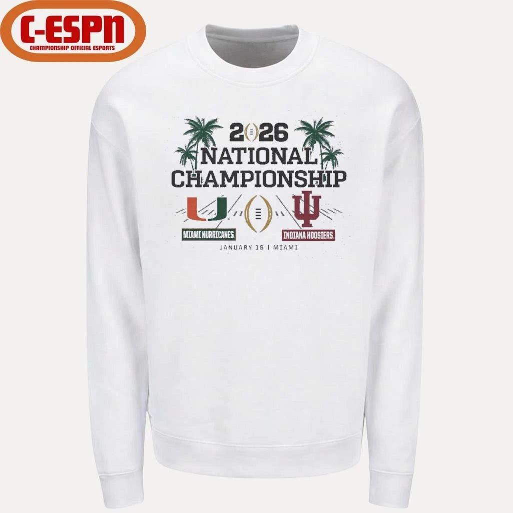 Official CFP Championship Game Matchup Miami Vs Indiana 2026 Shirt