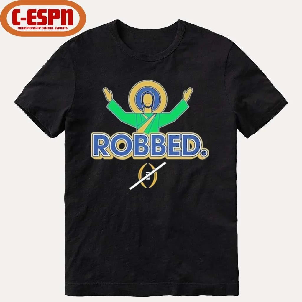 Official CFP ROBBED T-Shirt for Notre Dame College
