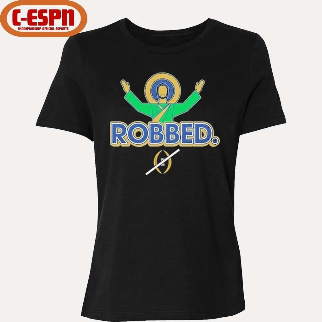 Official CFP ROBBED T-Shirt for Notre Dame College