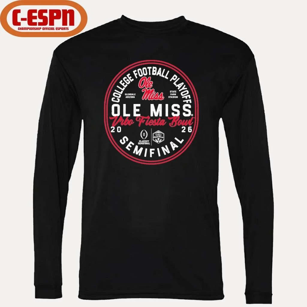 Official CFP Semifinal Ole Miss 2026 Fiesta Bowl Bound T-Shirt