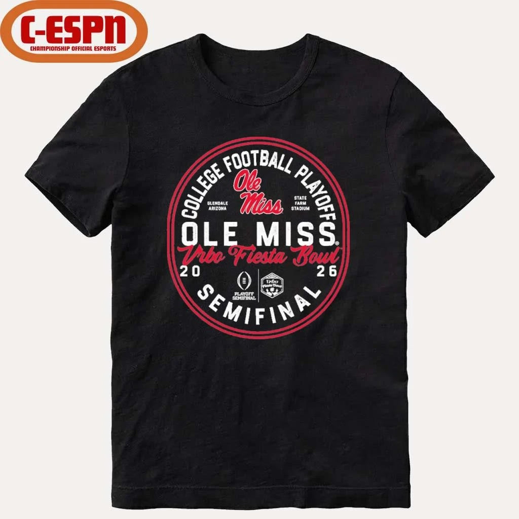 Official CFP Semifinal Ole Miss 2026 Fiesta Bowl Bound T-Shirt