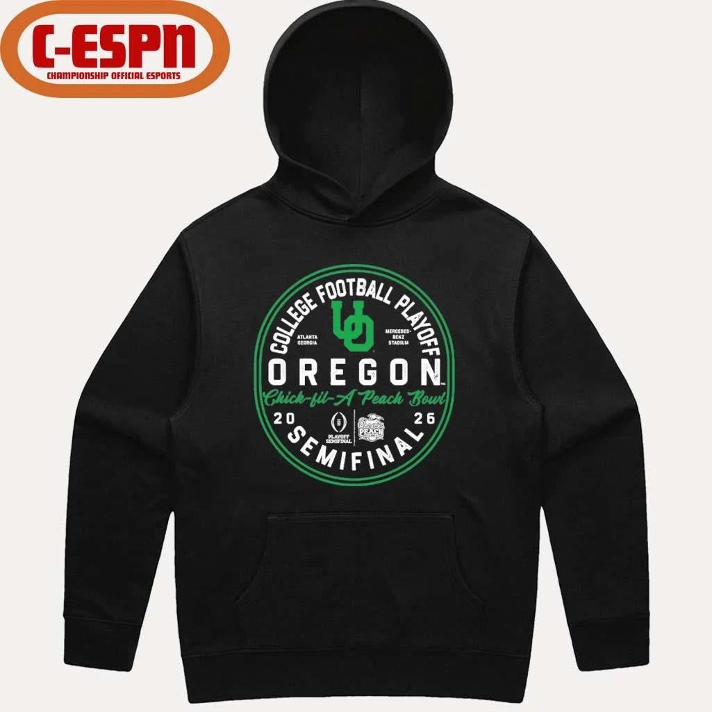 Official CFP Semifinal Oregon 2026 Peach Bowl Bound T-Shirt