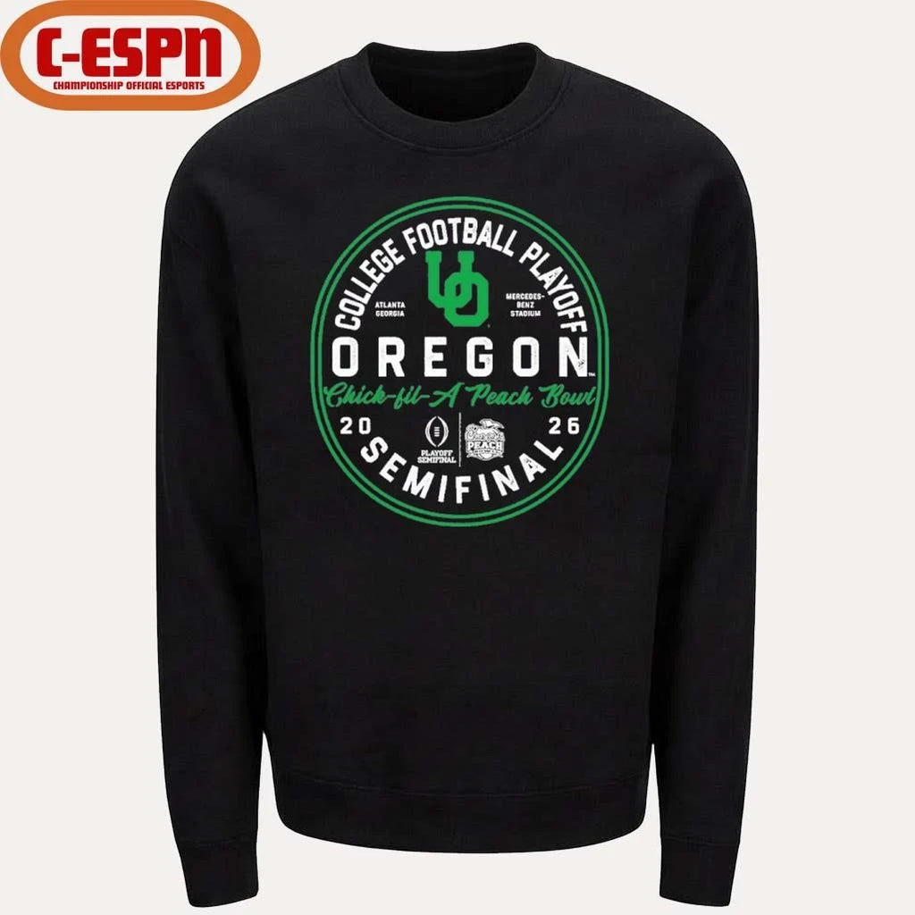 Official CFP Semifinal Oregon 2026 Peach Bowl Bound T-Shirt