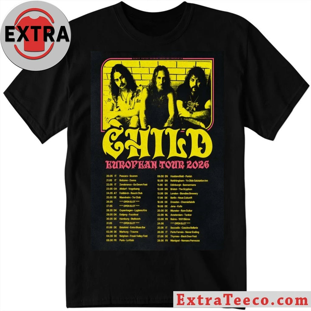 Official CHILD European Tour 2026 Poster Shirt