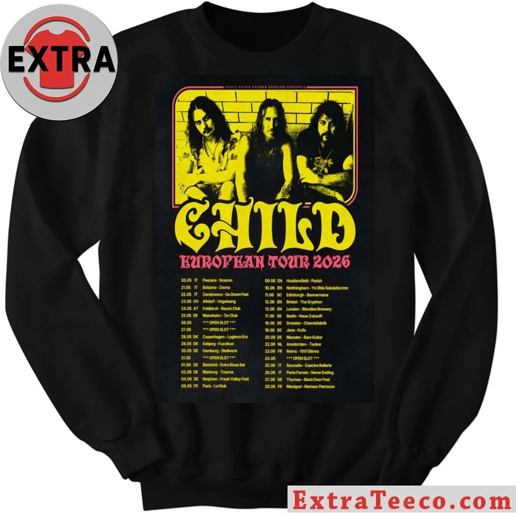 Official CHILD European Tour 2026 Poster Shirt