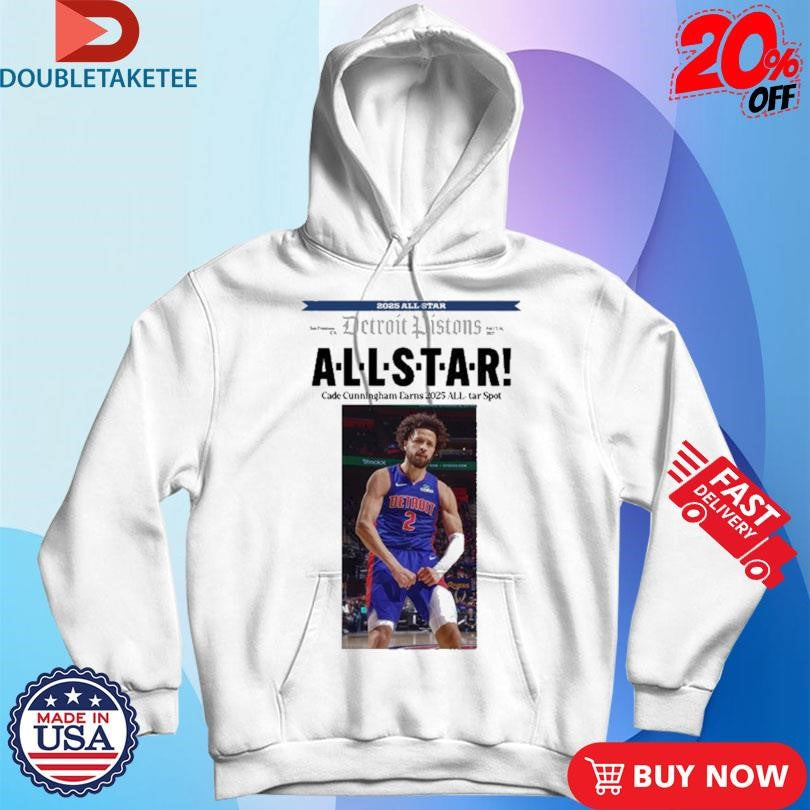 Official Cade Cunningham EarnsTar Spot  2025 All Star Detroit Pistons Shirts