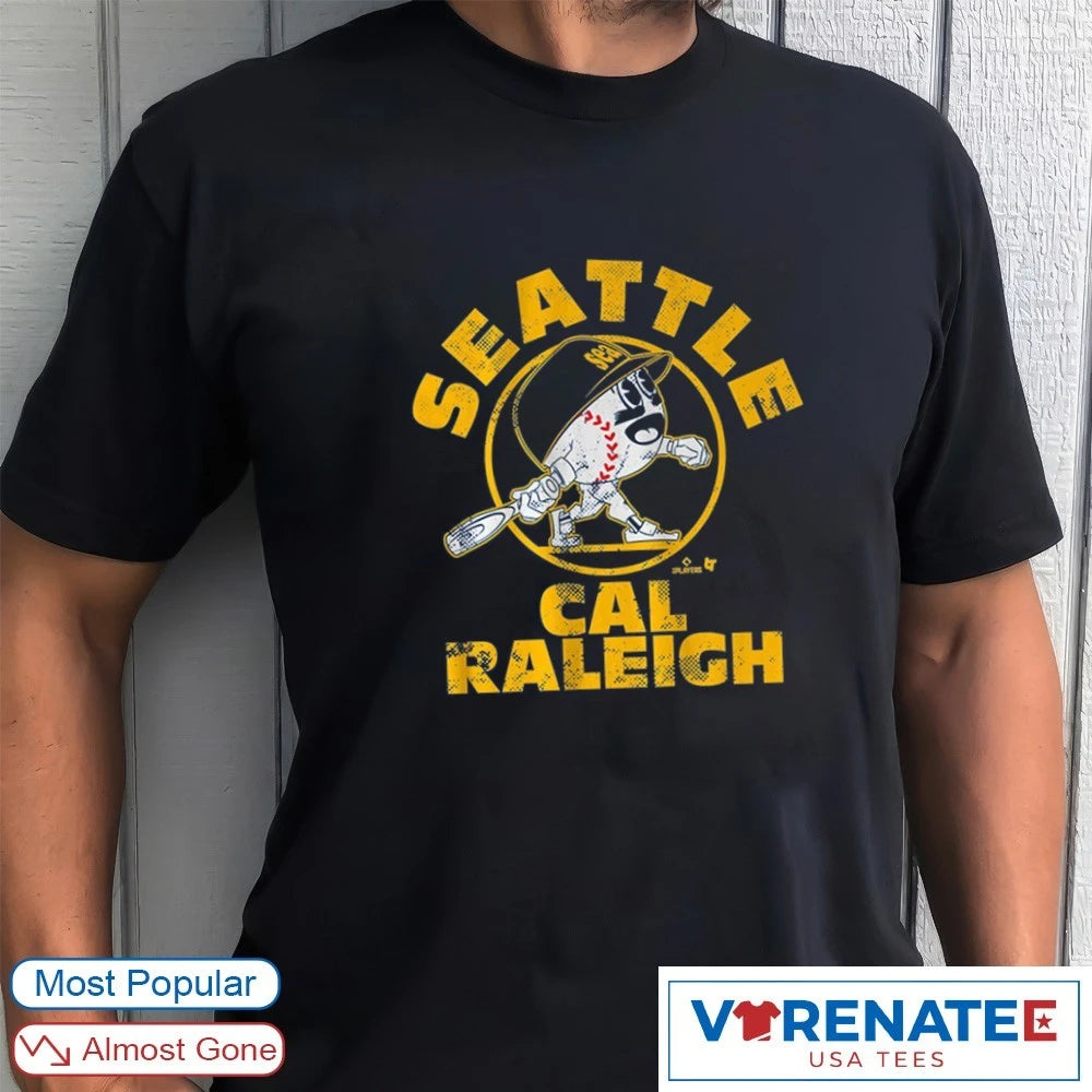 Official Cal Raleigh Baseball Buddies Seattle Mariners MLB T-Shirt
