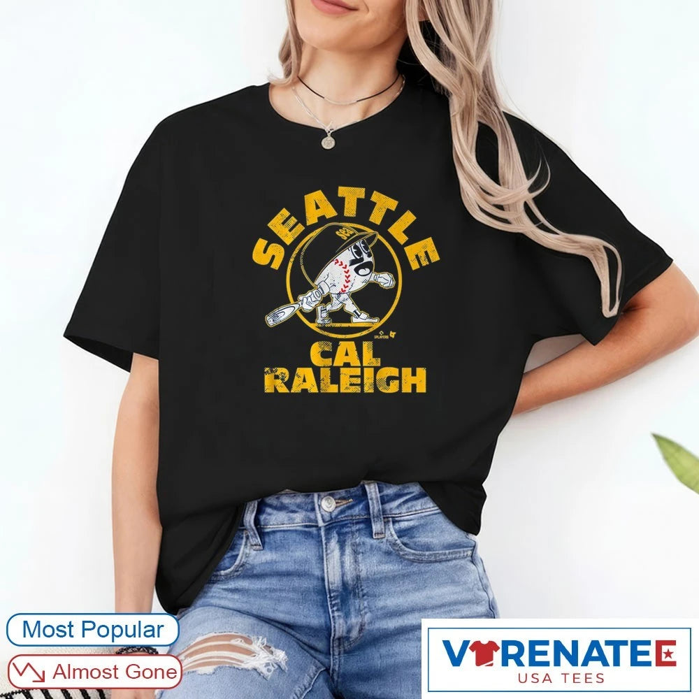 Official Cal Raleigh Baseball Buddies Seattle Mariners MLB T-Shirt