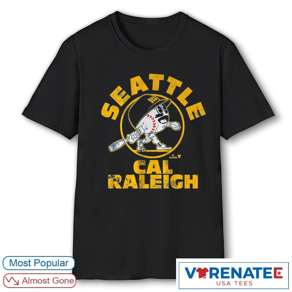 Official Cal Raleigh Baseball Buddies Seattle Mariners MLB T-Shirt