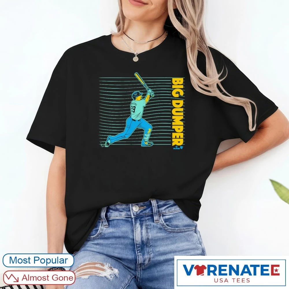 Official Cal Raleigh Neon Nights Seattle Mariners MLB Baseball T-Shirt