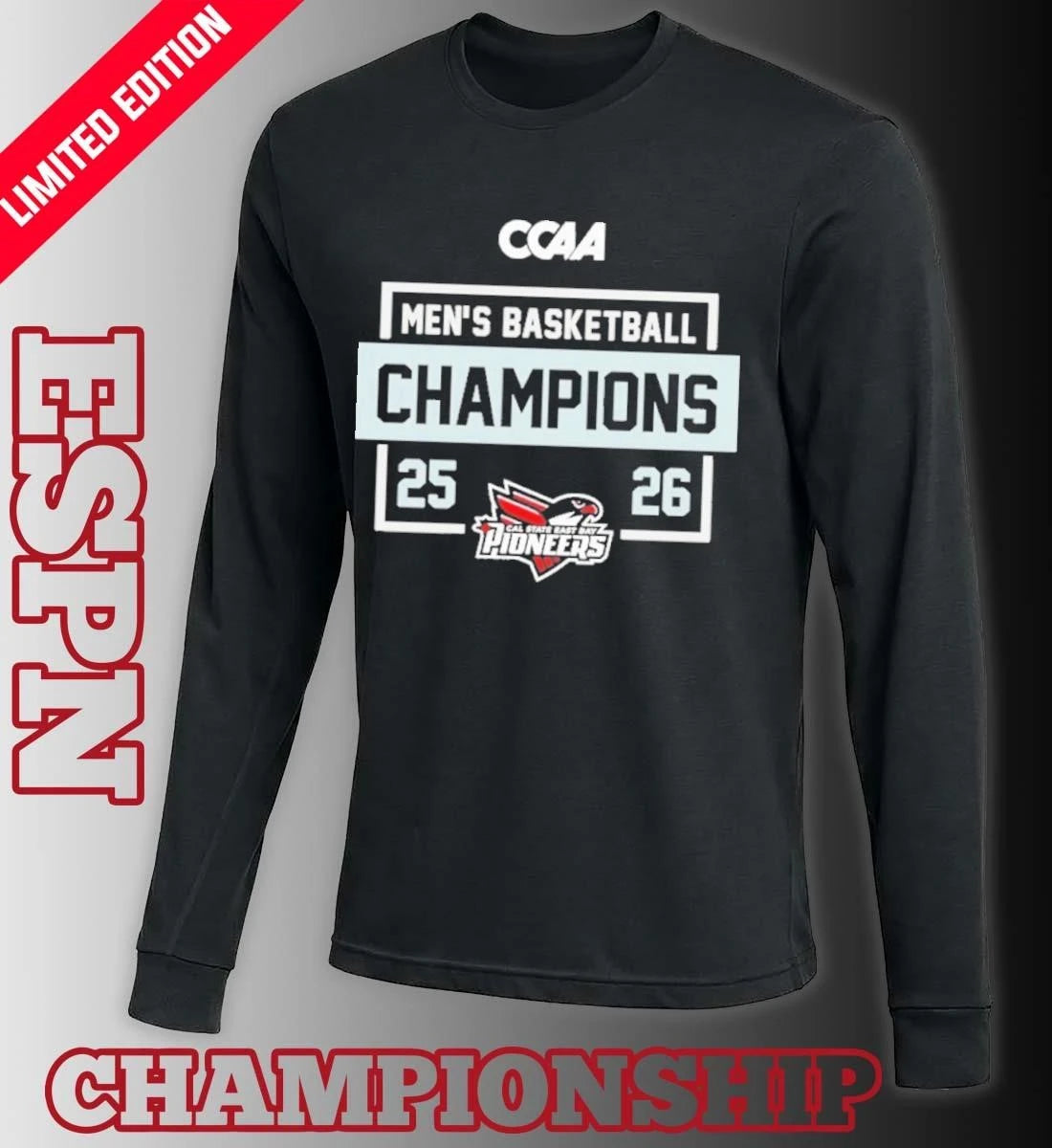 Official Cal State East Bay Pioneers CCAA Men’s Basketball Regular Season Champions Shirt